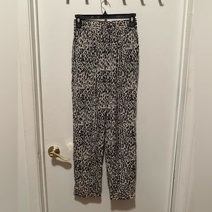 Tucker silk leopard pants